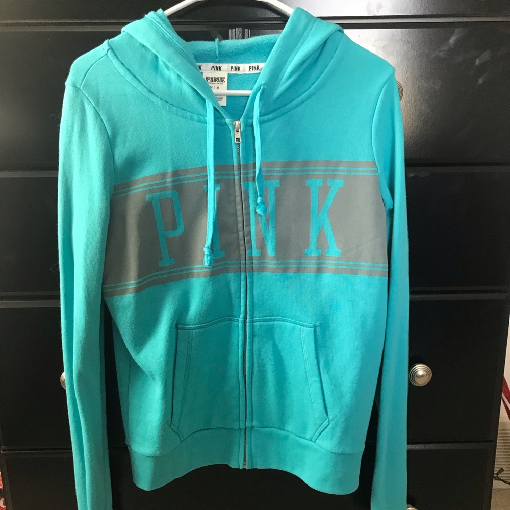 Pink zip-up sweatshirt